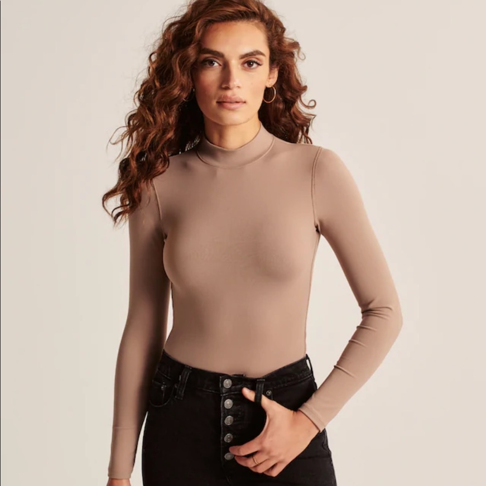 Nude Mock Neck Bodysuit